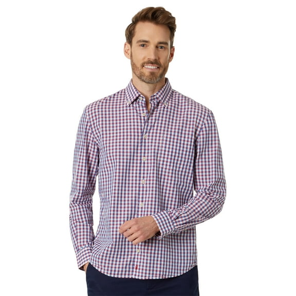 johnnie-O Abner Hangin Out Woven (Malibu Red) Mens Clothing