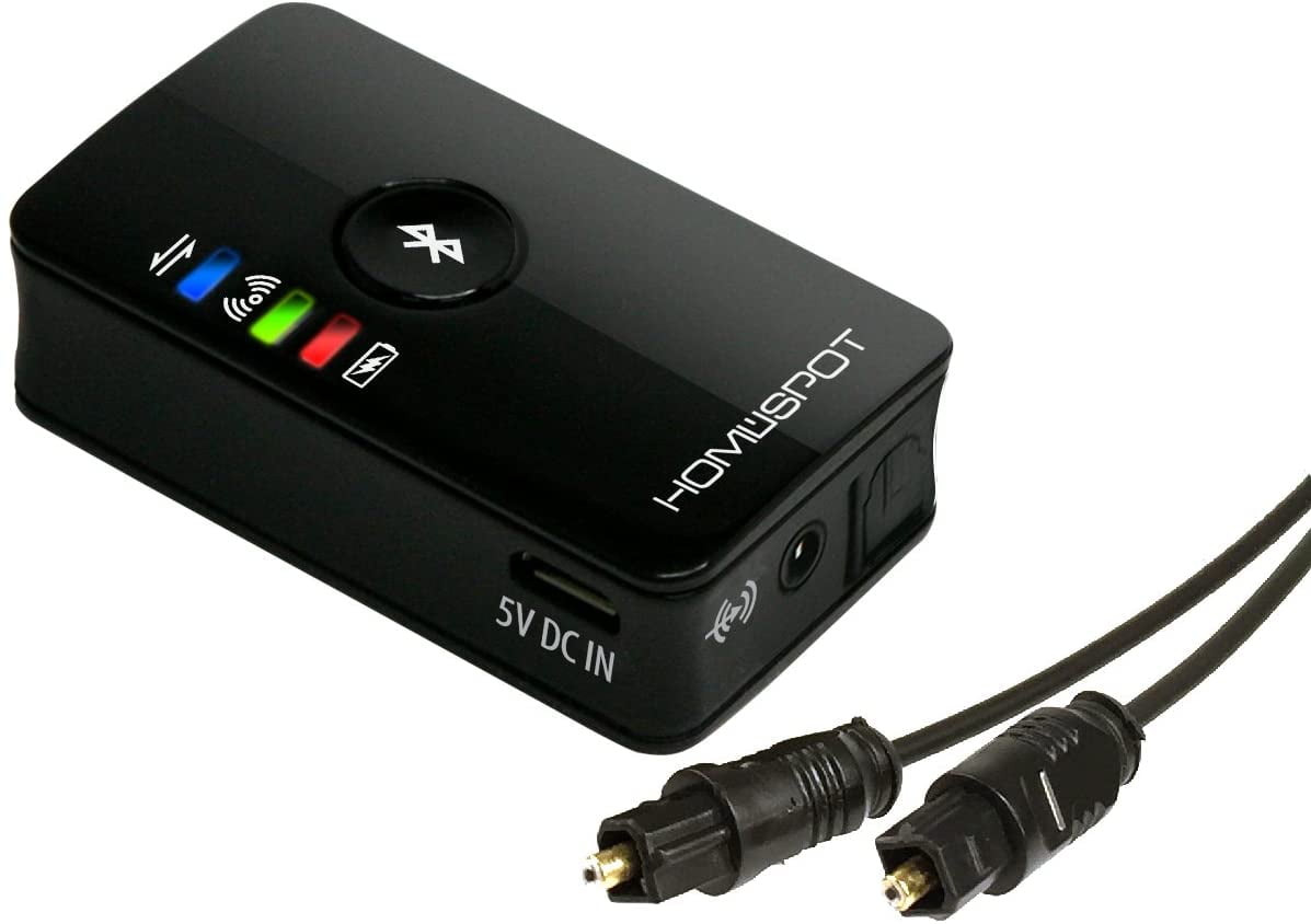 Bluetooth Transmitter for TV Audio Low Latency by HomeSpot Wireless Audio Adapter for Headphones
