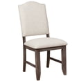 thumbnail image 2 of Arched Open Back Side Chair with Nailhead Accents,Set of 2, Beige and Brown- Saltoro Sherpi, 2 of 5