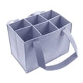 thumbnail image 2 of EGNMCR Bacs de Rangement, Contenants de Rangement Sac à Vin pour 6 Bouteilles avec Séparateur Étui de Transport de Vin Isolé de Voyage Sac Fourre-Tout Réfrigérant avec Poignée Idéal pour Pique-Nique Journées à la Plage Fête Étuis à Vin pour Bouteilles, 2 of 9