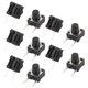 thumbnail image 1 of 10Pcs 6mmx6mmx4.3mm Panel PCB Interruptor Táctil Momentáneo de Botón de Presión de 2 Pines DIP en Lado, 1 of 1