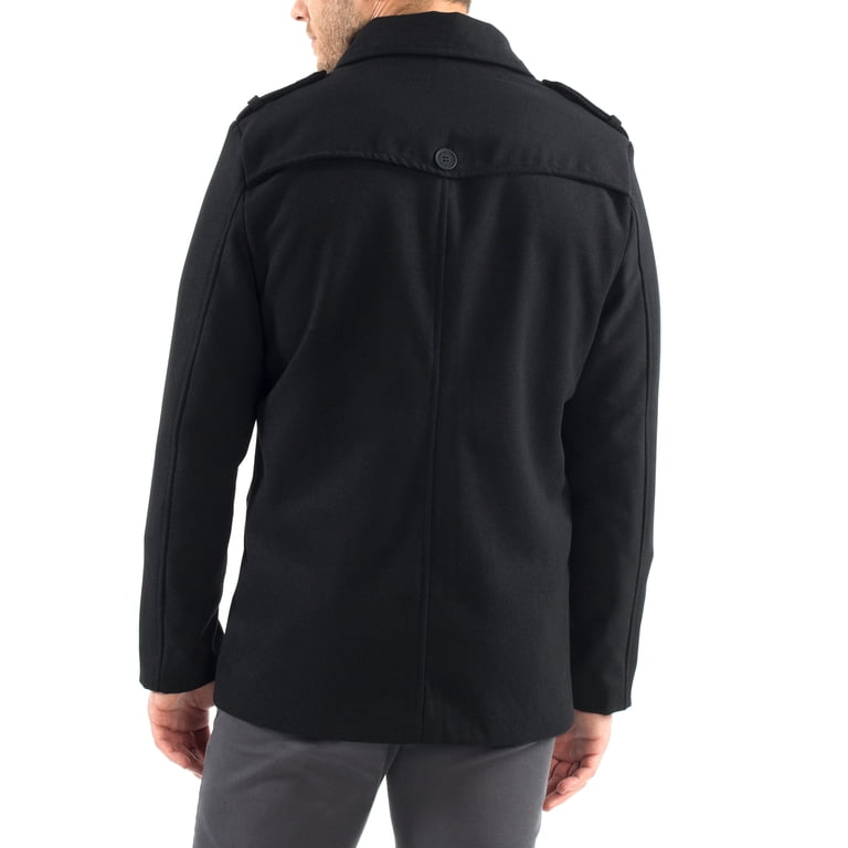 Alpine Swiss Jake Men's Pea Coat, Wool Blend, Double Breasted