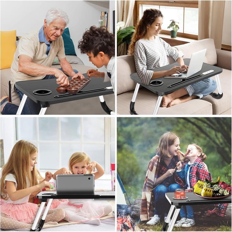 BN-LINK Foldable Laptop Desk with USB Ports Black photo 4