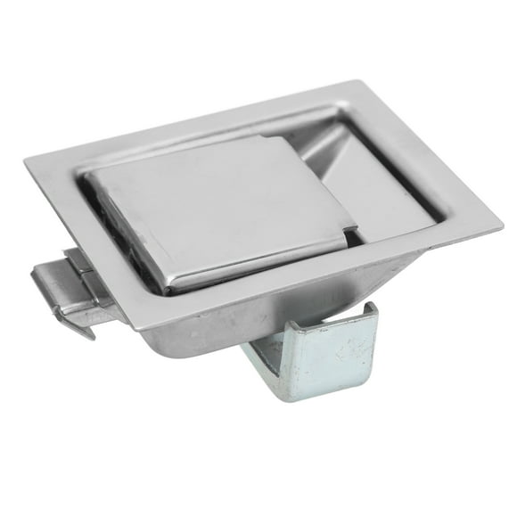 Door Tool Box Lock Handle Latch, 84 X 68mm Mirror Polished Toolbox Lock Handle Latch Built in Structure Rust Resistant  for RV Trailer  Truck