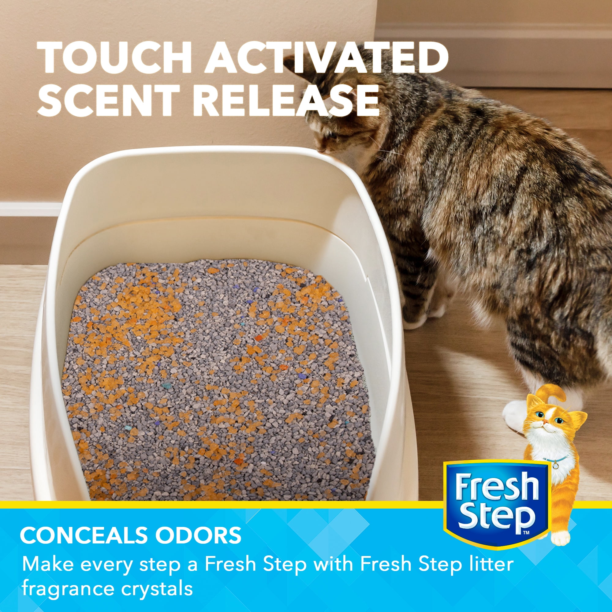 Fresh Step Litter Box Scent Crystals in Summer Breeze, 30oz