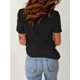 thumbnail image 4 of Women's Cartoon Print Crew Neck T-Shirt, Cotton 100% Knit Fabric, Sports , All Season, Medium Stretch Top, 4 of 7