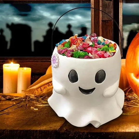 Ghost Bucket Vase Halloween Ghost Treat Buckets Halloween Ghost Bucket Vase for Doorway Bedroom Living Room