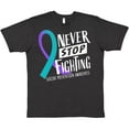 thumbnail image 3 of Inktastic Never Stop Fighting Suicide Prevention Awareness Ribbon T-Shirt, 3 of 5