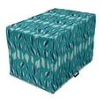 thumbnail image 1 of Abstract Dog Crate Cover, Nature Themed Leaves Jungle Elements Fashion Pattern Round Ornaments, Easy to Use Pet Kennel Cover Small Dogs Puppies Kittens, 7 Sizes, Slate Blue Sage Green, by Ambesonne, 1 of 6