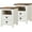 Antique White, variant on OKD Farmhouse Nightstand Set of 2 with Charging Station, 2-Drawer End Table, Antique White