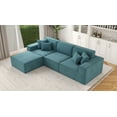 thumbnail image 1 of Sofá Modular Contemporáneo de Espuma Alta Densidad con Ottoman | Tapizado Aterciopelado Fácil de Limpiar, 1 of 8
