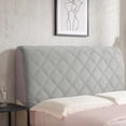 thumbnail image 2 of Bedroom Headboard Bed Soft Stretch Velvet Slipcover Quilted Padded Headboard Protector,47x26x10 inch, 2 of 7