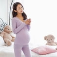 thumbnail image 1 of Ropa Maternidad Baoblaze Conjunto Blusas de Enfermería y Legging Morado M, 1 of 8