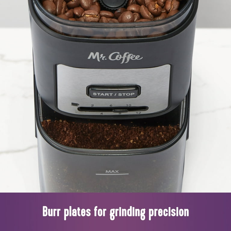 Mr. Coffee 12 Cup Automatic Burr Coffee Grinder - Black