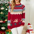 thumbnail image 1 of Fawn Printed Women Crochet Jerseys Estilo navideño Manga larga Traje de vacaciones FLhrweasw Nuevo, 1 of 1