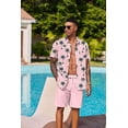thumbnail image 6 of COOFANDY Men's Hawaiian 2 Piece Outfits Summer Beach Matching Set Short Sleeve Floral Shirts and Shorts, 6 of 8