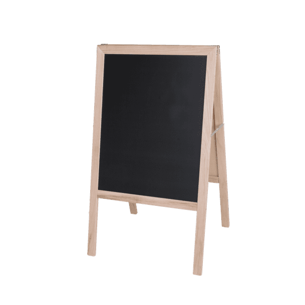 42" X 24" Natural Black Chalkboard Marquee Easel