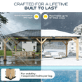 thumbnail image 6 of 12x20 ft Cedar Wood Gazebo, Hardtop Gazebo with Galvanized Steel Double Roof, 6 of 6