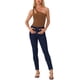thumbnail image 2 of CAMISETA LEOTARDO REFINADA para Mujer, Top de Cuerpo Ajustado de Un Hombro de Punto Acanalado, Color M Café, 2 of 6