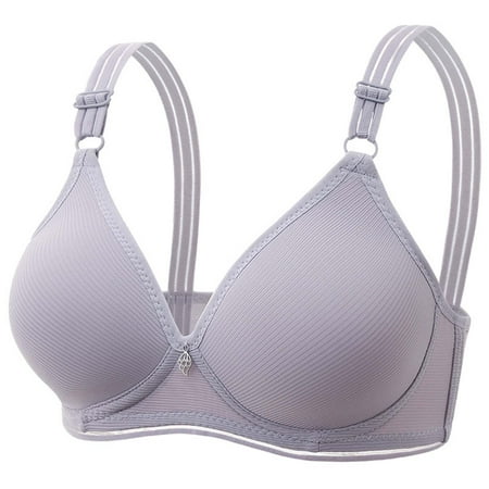 

RYRJJ Clearance Women s Full Cup Seamless Wirefree Push-up Bralette Bra Fashion Solid Adjustable Spaghetti Strap Comfortable Everyday Bras(Gray 42/95B)