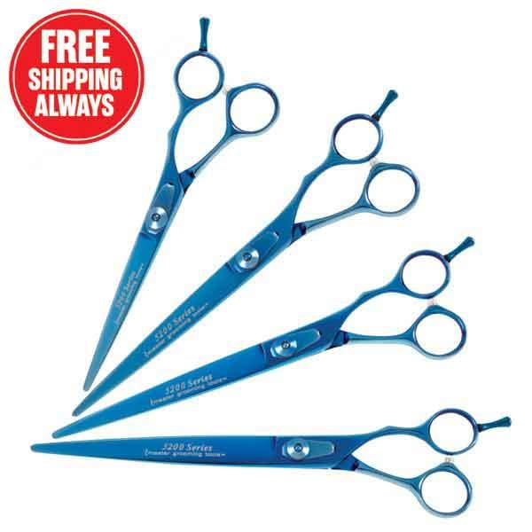 master grooming tools 5200 blue titanium shears highperformance