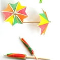 thumbnail image 2 of GOOHOCHY 50-Pack Colorful Drink Umbrellas with Floral Designs, Natural Wood Cocktail Picks for Parties, Events, and Celebrations, 2 of 8