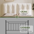 thumbnail image 5 of Merluxy Queen Bed Frame with Adjustable Headboard, Velvet Upholstered Platform Bed with Thick Backrest /No Box Spring Needed, Cream, 5 of 9
