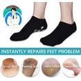 thumbnail image 2 of Moisturizing Socks, Gel Socks Soft Moisturizing Gel Socks, Gel Spa Socks for Repairing and Softening Dry Cracked Feet Skins, Gel Lining Infused with Essential Oils and Vitamins (Blue&amp;Pink), 2 of 7