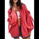 thumbnail image 1 of Sudadera con Capucha Informal de Larga con Cremallera y Bolsillos para Mujer, Talla Grande Rojo L, 1 of 7