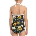 thumbnail image 3 of SEANATIVE Lace Up One Piece Bathing Suit Beach Summer Swimwear Aesthetic Size 7-8 Durable Sunflower Daisy Kids Girls Swimsuit Tankini, 3 of 5