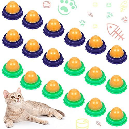 Pet Food Cat Snack Catnip Sugar Candy Licking Solid Nutrition Energy Ball Toy 