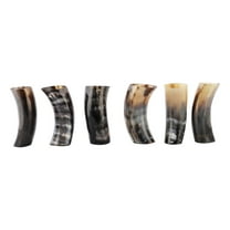 Real Game of Thrones Style Handmade Horn | Viking Drinking Horn Cups Ale Beer Wine | Game of thrones Tankard For Cold and Hot Liquids (4 Inch, Pack of 6)