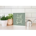 thumbnail image 4 of Well With My Soul Pistachio Green Scroll 10 x 10 Wood Tabletop Sign Plaque, 4 of 4