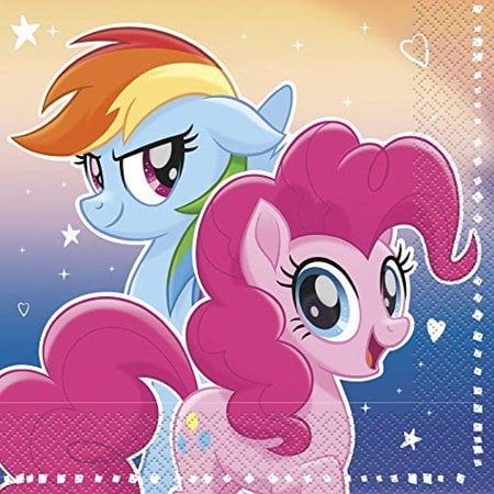 My Little Pony Party Plates and Napkins Serves 16 with Birthday Candles
