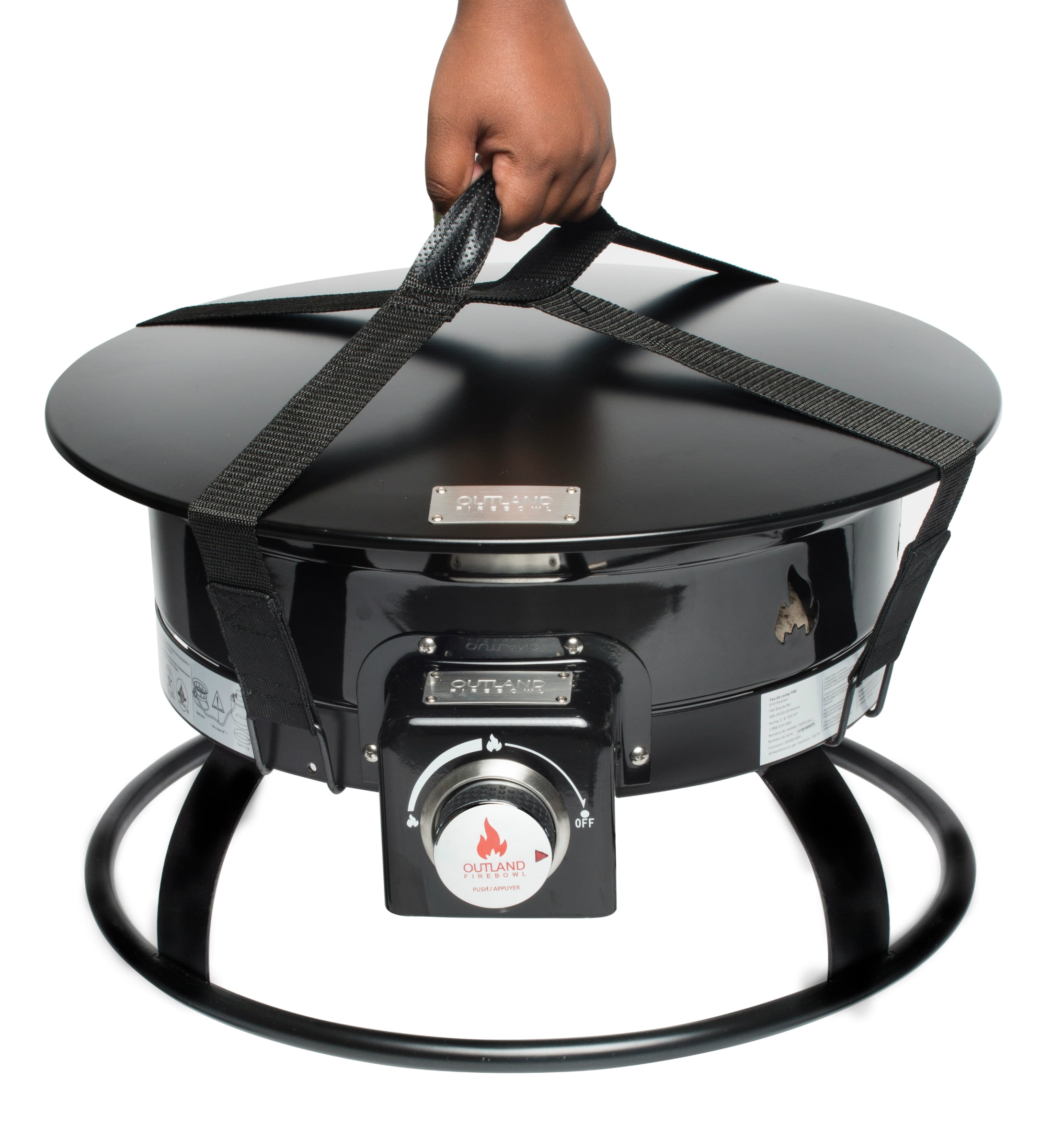 Outland Firebowl Deluxe 19 In Steel Portable Propane Fire Pit With Outland Firebowl Deluxe 19 In Steel Portable Propane Fire Pit With Cover Carry Kit