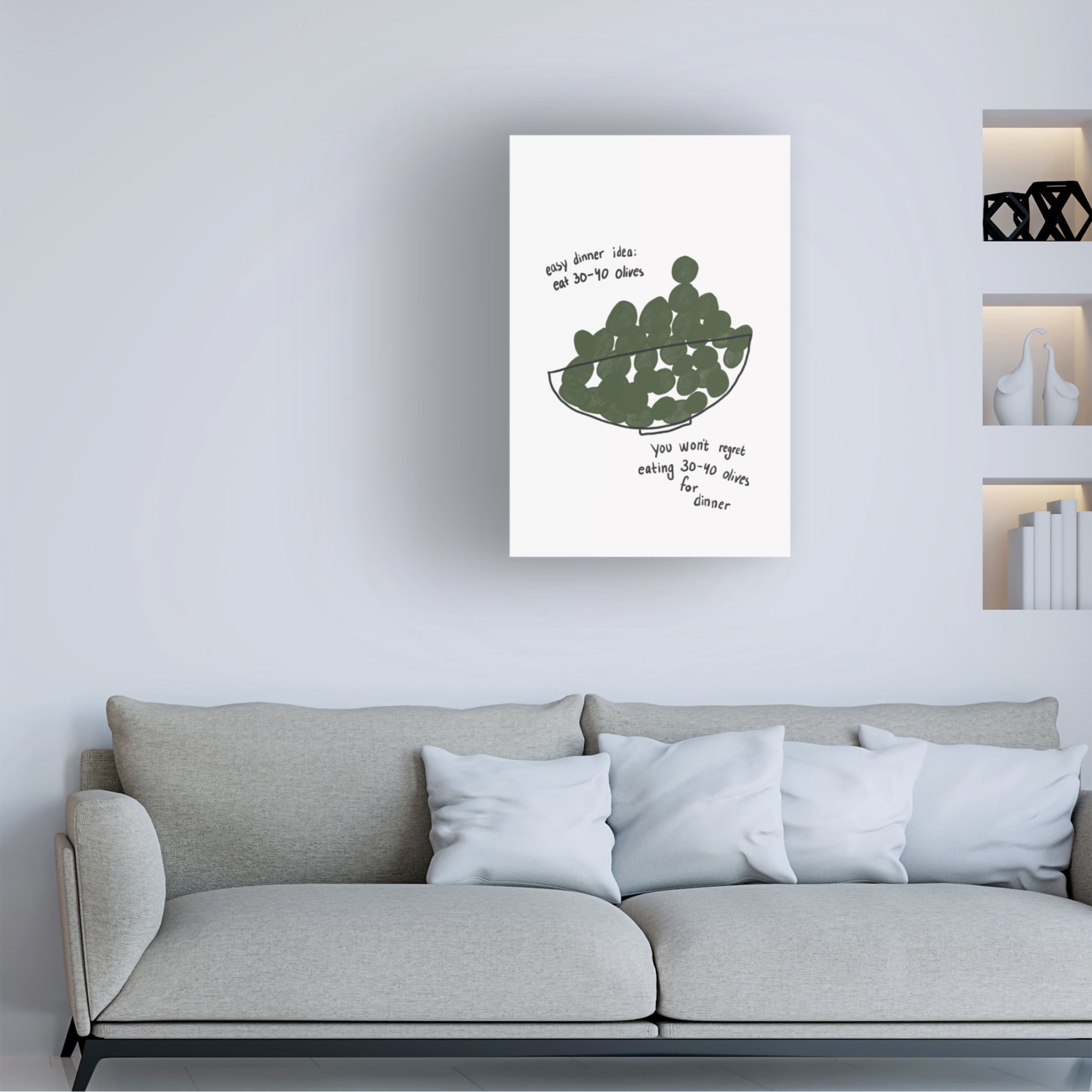 Trademark Fine Art Athene Fritsch Olives for Dinner Canvas Wall Art