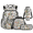 Abstract Camo Duck Pattern, variant on XYZCANDO Shark Splash Attack Kids Backpack Set 4 Pcs Set with Bookbag Lunch Box Stationery Organizer Cup Protector Compatible with Outdoor Travel