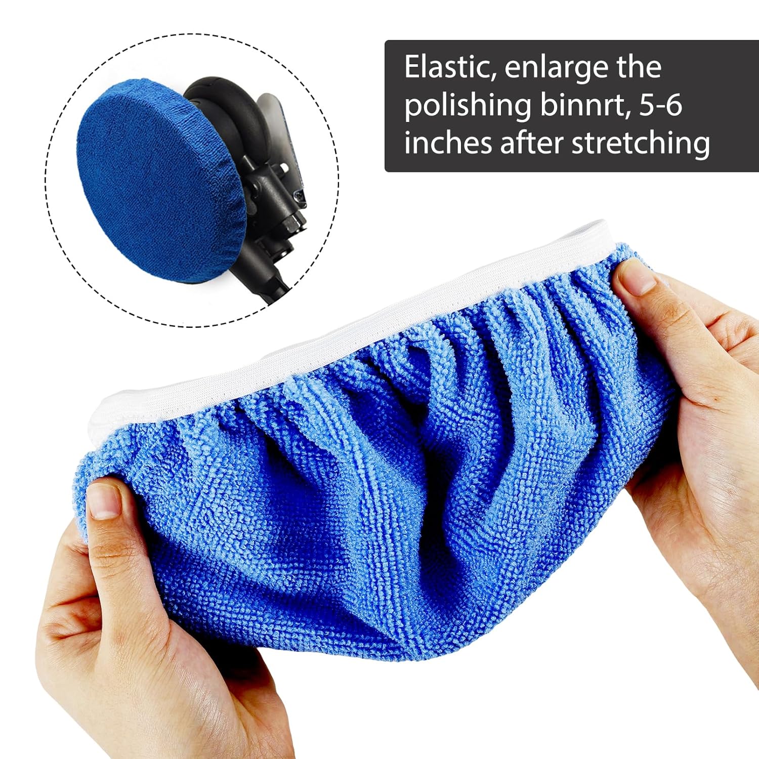 20-piece polishing cover pads, 5-6 inch buffer cover wax applicator, soft microfiber car polisher cover pads, car buffer cover pads, polishing cover pads, blue