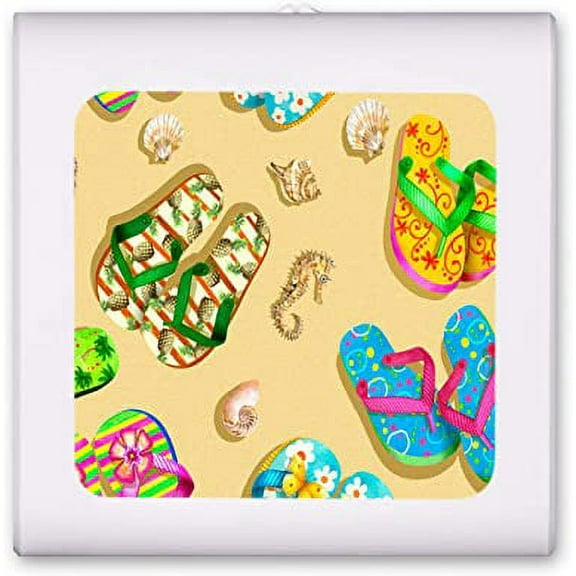 Plug in Dimmable LED Night Light with Dusk to Dawn Auto Sensor, Adjustable Brightness, Warm Light, Auto On/Off Nightlight for Bathroom, Hallway, Nursery, Bedrooms - Sandals