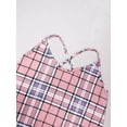 thumbnail image 4 of ebukurty Plus Size Nightgown for Women Sleeveless Pink Plaid Pajamas, Sizes 1XL-4X, 4 of 13