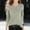 Army Green, variant on XPMWRP Women's Long Sleeve Shirts Casual Crew Neck Button Blouse Comfy Soft Loose Fit Solid Color Fashion Tee White XL