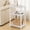White, variant on Small Side Table with 3-Tier Shelf, Narrow Wood End Table for Small Spaces, Living Room Bedroom, Walnut