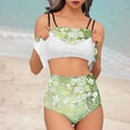 thumbnail image 2 of Trajes de Baño de Bikini de Mujer Conjunto de Cintura Alta de Vendaje de Impresión Sexy con Almohadillas de Pecho, Conjunto de Bikini de Mujer Conservador Y sin Mangas, 2 of 9