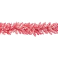 thumbnail image 4 of Northlight Pre-lit Flocked Artificial Christmas Garland - 9' x 12" - Pink - Clear Lights, 4 of 9