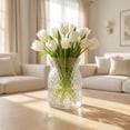 thumbnail image 3 of Unique Bargains Modern Geometric Wide Mouth Glass Flower Vase Clear 4.5"x4.5"x6.3", 3 of 6