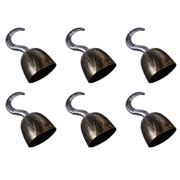 FELTECHELECTR ganchos piratas de plástico para Halloween, accesorios para fiestas de máscaras.