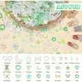 thumbnail image 5 of MEC 330 Pcs Green Junk Phone Case Charms 26 Pcs A-Z Rhinestone Alphabet Letter Charms, Mix Flower Bow Heart Pearls Flatback Resin Charms Letter Junk Cases Kit for DIY Crafts, 5 of 14