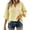 Yellow, variant on JOANKDMI Plaid V Neck Blouses for Women 3/4 Sleeve Gingham Shirts Casual Loose Fit Tunic Tops Summer Essential Checkered Tee Flattering Daily Wear Vacation Outfits