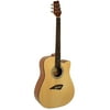 Kona Guitars K1GL Acoustic Dreadnought Cutaway Guitar with Spruce Top and Natural High Gloss Finish