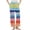 Blue#1, variant on Women's Rainbow Striped Pajama Pants Fleece Elastic Waist with Pockets Flannel Lounge Sleepwear Warm Soft S-3XL